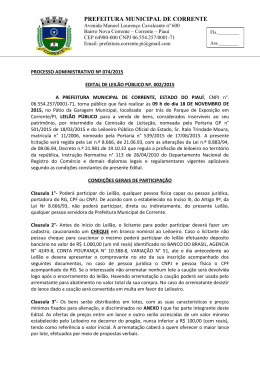 PREFEITURA MUNICIPAL DE CORRENTE