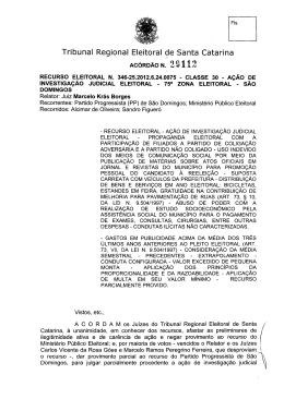 J - Tribunal Regional Eleitoral de Santa Catarina