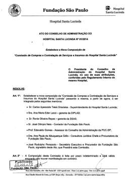 Ato do Conselho de Administração do Hospital Santa Lucinda nº 01