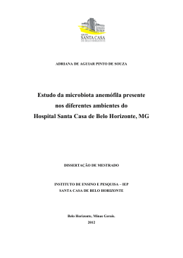 Estudo da microbiota anem&oacute;fila presente nos diferentes ambientes