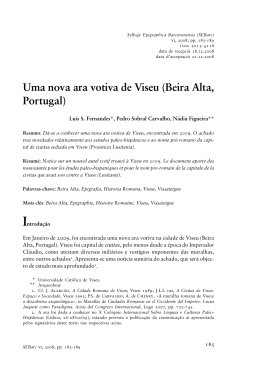 Uma nova ara votiva de Viseu (Beira Alta, Portugal)