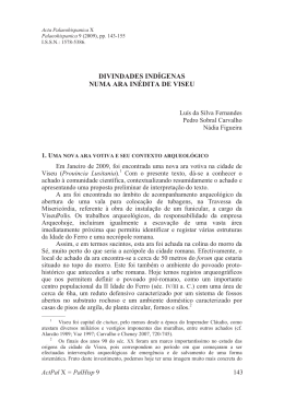 Divindades ind&iacute;genas numa ara in&eacute;dita de Viseu