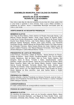 sess&atilde;o de 20 de novembro de 2012 - C&acirc;mara Municipal das Caldas
