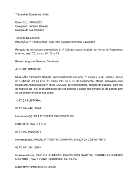09/08/2002 Colegiado: Primeira C&acirc;mara N&uacute;mero da Ata: 25/2002