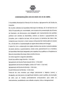 COMEMORAÇÕES DOS 40 ANOS DO 25 DE ABRIL