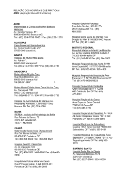 RELA&Ccedil;&Atilde;O DOS HOSPITAIS QUE PRATICAM AMIU (Aspira&ccedil;&atilde;o