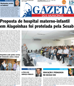 Proposta de hospital materno-infantil em Alagoinhas foi protelada
