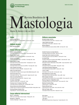 Veja a edi&ccedil;&atilde;o completa - Revista Brasileira de Mastologia