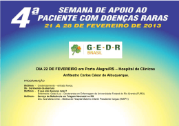 DIA 22 DE FEVEREIRO em Porto Alegre/RS – Hospital de