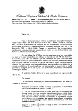 Processo n. 2.311 - Classe XI - Tribunal Regional Eleitoral de Santa