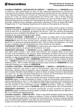 Cláusulas Gerais do Contrato de Financiamento de Veículos