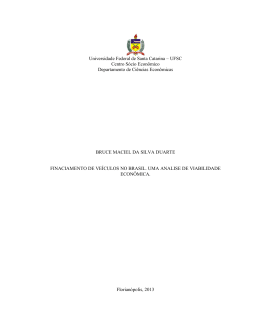 Finaciamento de veículos no Brasil: uma analise de viabilidade