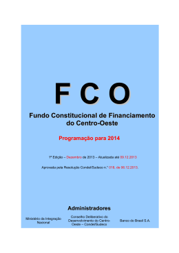 Programação do FCO para 2014