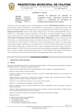 PREFEITURA MUNICIPAL DE ITAJUB&Aacute; - Di&aacute;rio Oficial do Munic&iacute;pio