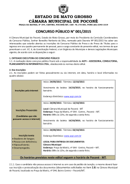 EDITAL DE CONCURSO P&Uacute;BLICO