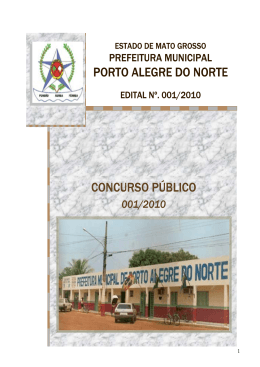 PORTO ALEGRE DO NORTE CONCURSO P&Uacute;BLICO