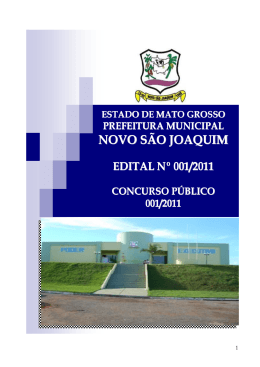 deste edital - Prefeitura Municipal - Novo S&atilde;o Joaquim-MT