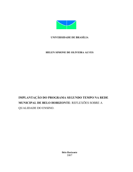 implantação do programa segundo tempo na rede