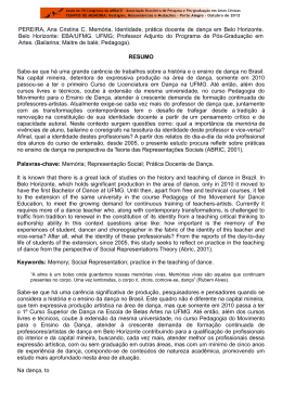 PEREIRA, Ana Cristina C. Memória, Identidade