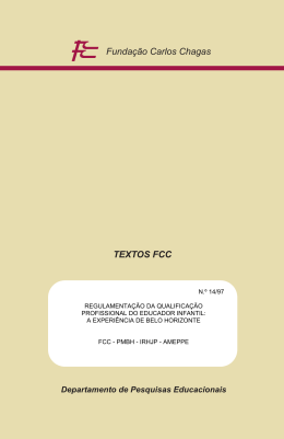 educador infantil - Funda&ccedil;&atilde;o Carlos Chagas