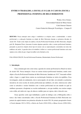 entre o trabalho, a escola e o lar - CEFET