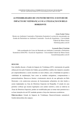 AS POSSIBILIDADES DE UM INSTRUMENTO: O ESTUDO