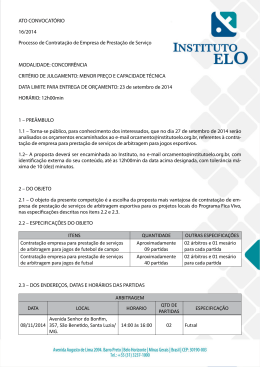 Edital - Instituto Elo