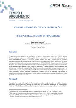 Por uma hist&oacute;ria pol&iacute;tica das popula&ccedil;&otilde;es