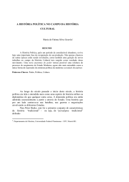 A HISTRIA POLTICA NO CAMPO DA HISTRIA CULTURAL