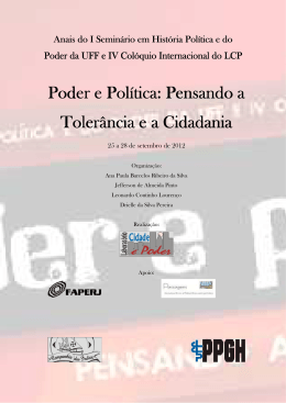 Anais do Seminário Poder e Política - LCP 2012