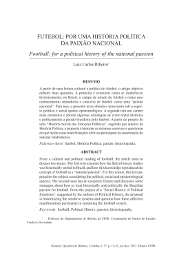 FUTEBOL: POR UMA HISTÓRIA POLÍTICA DA PAIXÃO NACIONAL