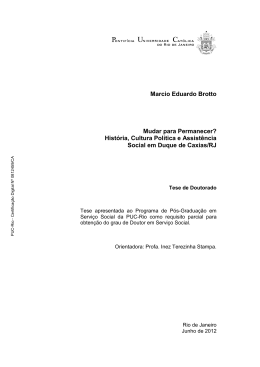 Hist&oacute;ria, Cultura Pol&iacute;tica e Assist&ecirc;ncia Social em Duque