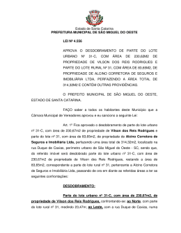 Estado de Santa Catarina PREFEITURA MUNICIPAL DE S&Atilde;O
