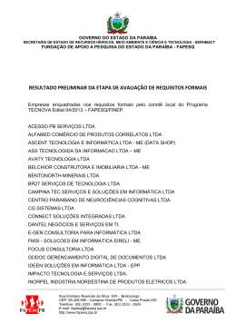 Funda&ccedil;&atilde;o de Apoio &agrave; Pesquisa do Estado da Para&iacute;ba