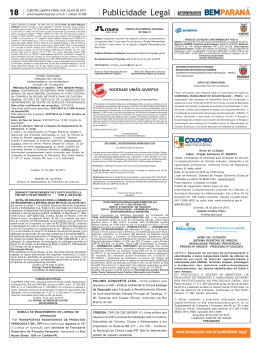 BEMPARANÁ 18 Publicidade Legal
