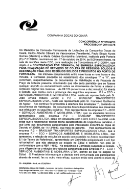 COMPANHIA DOCAS DO CEARÁ CONCORRÊNCIA N° 010/2014