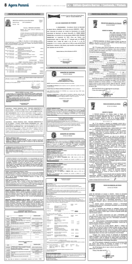 Editais Quatro Barras / Contenda / Pinhais