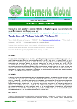 Entrevista com gestores como m&eacute;todo pedag&oacute;gico para o