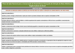 Plano de A&ccedil;&atilde;o Nacional para a Conserva&ccedil;&atilde;o da