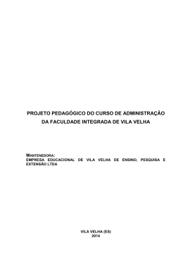 Projeto Pedag&oacute;gico do curso de Administra&ccedil;&atilde;o
