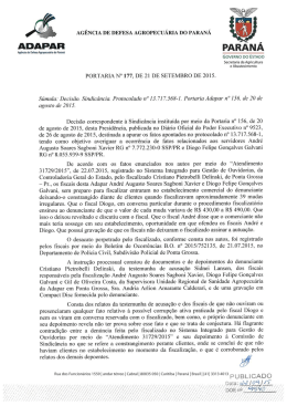 Portaria nº 177/15