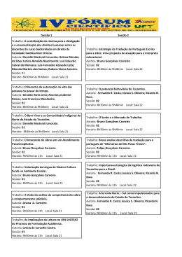 Sess&atilde;o 1 Sess&atilde;o 2 Trabalho - Faculdade Cat&oacute;lica Dom Orione