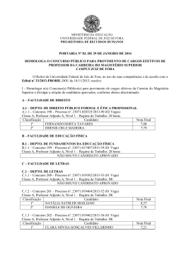 portaria n&ordm; 83, de 29 de janeiro de 2014 homologa o concurso