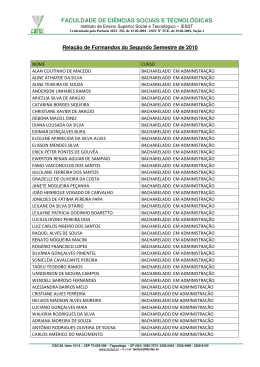 FACULDADE DE CI&Ecirc;NCIAS SOCIAIS E TECNOL&Oacute;GICAS