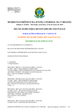di&aacute;rio eletr&ocirc;nico da justi&ccedil;a federal da 3&ordf; regi&atilde;o se&ccedil;&atilde;o judici&aacute;ria do