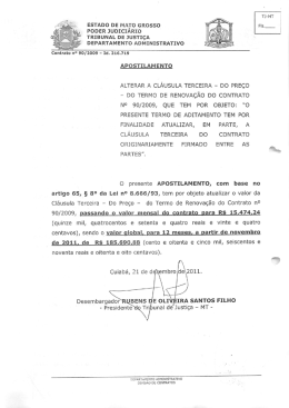Apostilamento de Valor ao Contrato 90/2009