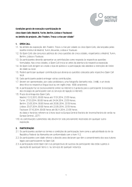 Madrid, Turim, Berlim, Lisboa e Toulouse - Goethe