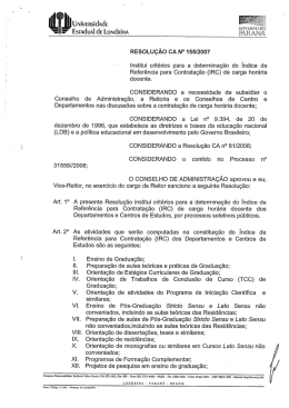 Resolução CA nº 0155/2007