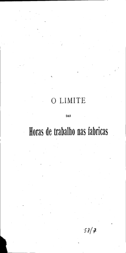 Horas de trabalho nas fabricas