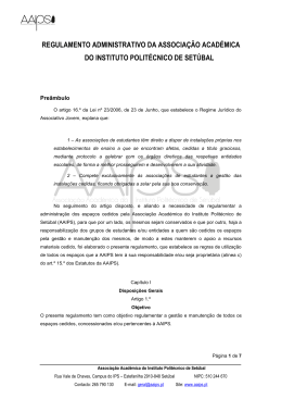 REGULAMENTO ADMINISTRATIVO DA ASSOCIAÇÃO